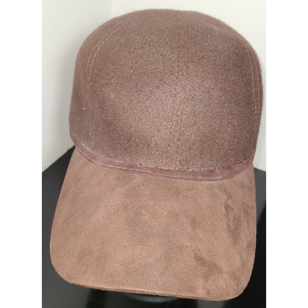 Brown‎ Chocolate Suede Like Fitted Hat Cap Size S/M NWOT - Picture 5 of 8